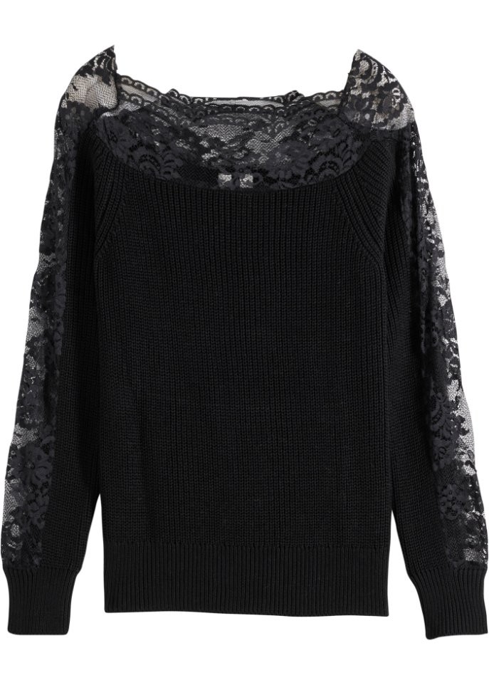 Pullover mit Spitze