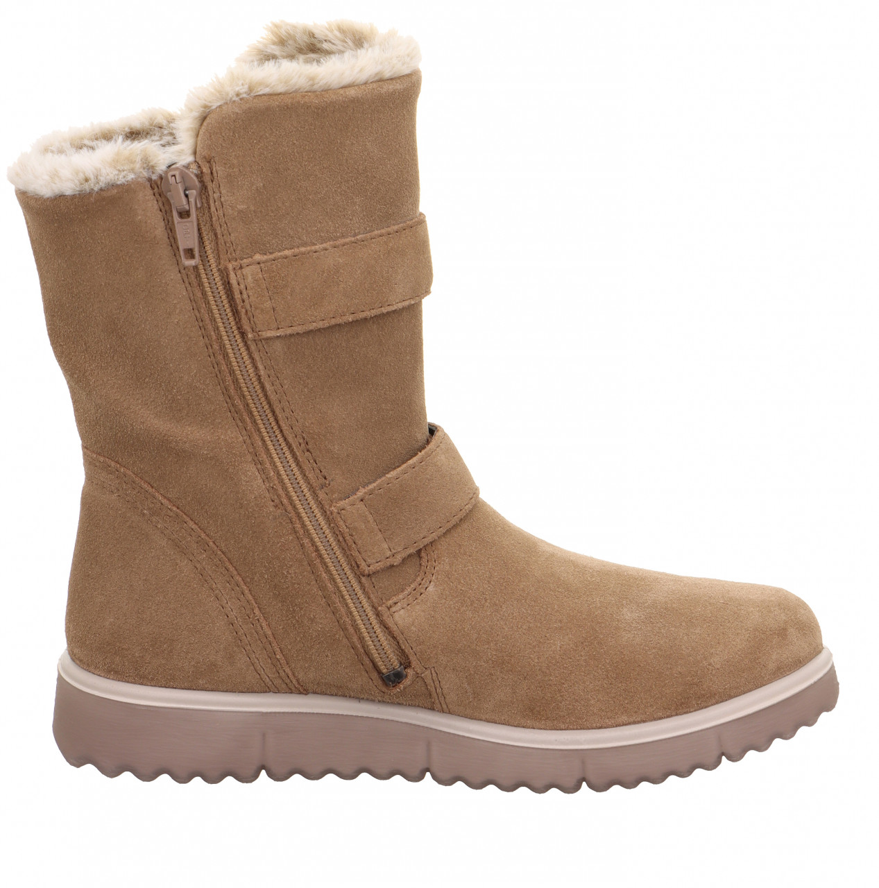 LORA - Braun Stiefel mit Reißverschluss