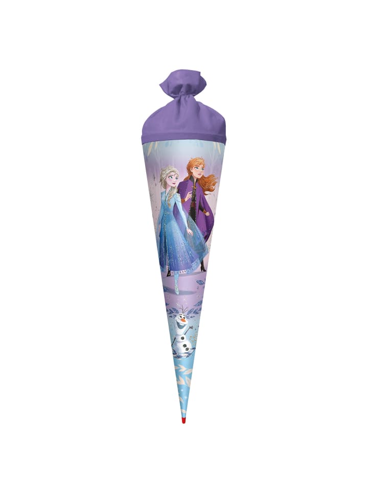 ROTH Schultüte groß Disney Frozen 70 cm Glitter in Lila günstig kaufen onesize