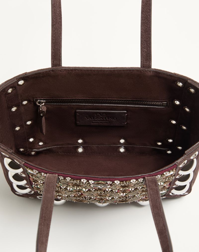 Valentino Garavani Nellcôte broderet mini indkøbstaske