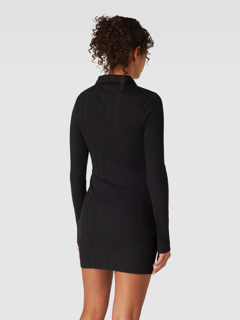 Minikleid mit Umlegekragen Modell 'BADGE' in black