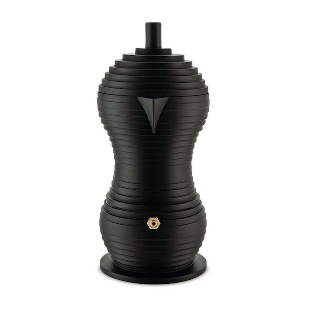 Alessi Espressokocher Pulcina Espressokocher, Schwarz