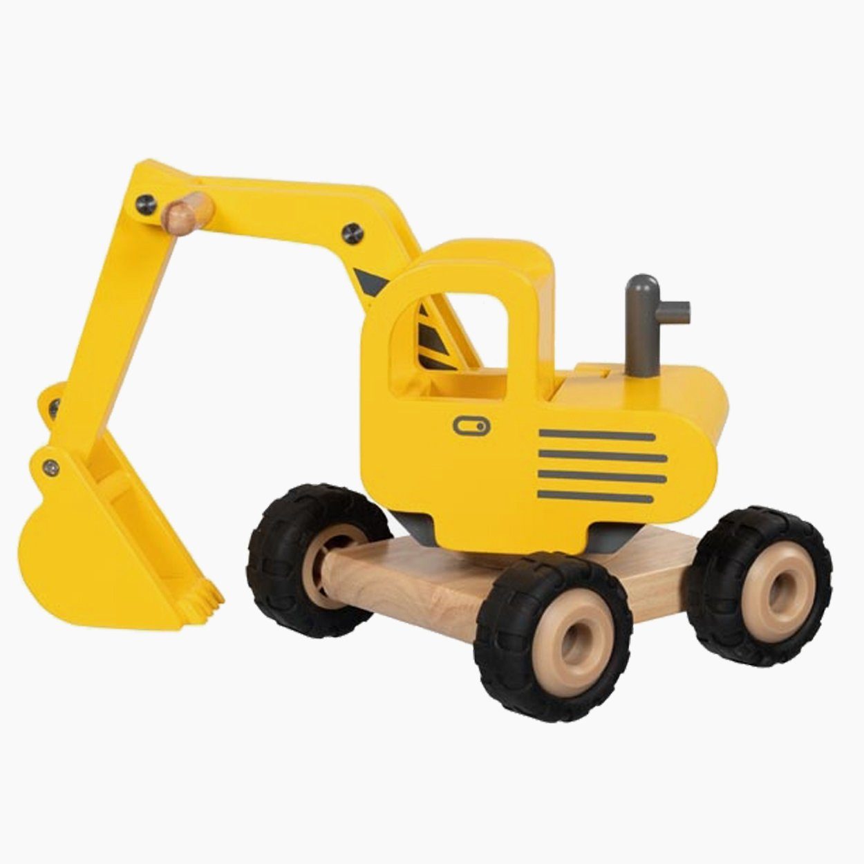 goki Spielzeug-Bagger Holz Bagger Goki, Aus Holz gefertigt.