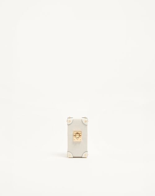 Valentino Garavani 100ml parfumeæske i kanvas, kalveskind og metalnitter