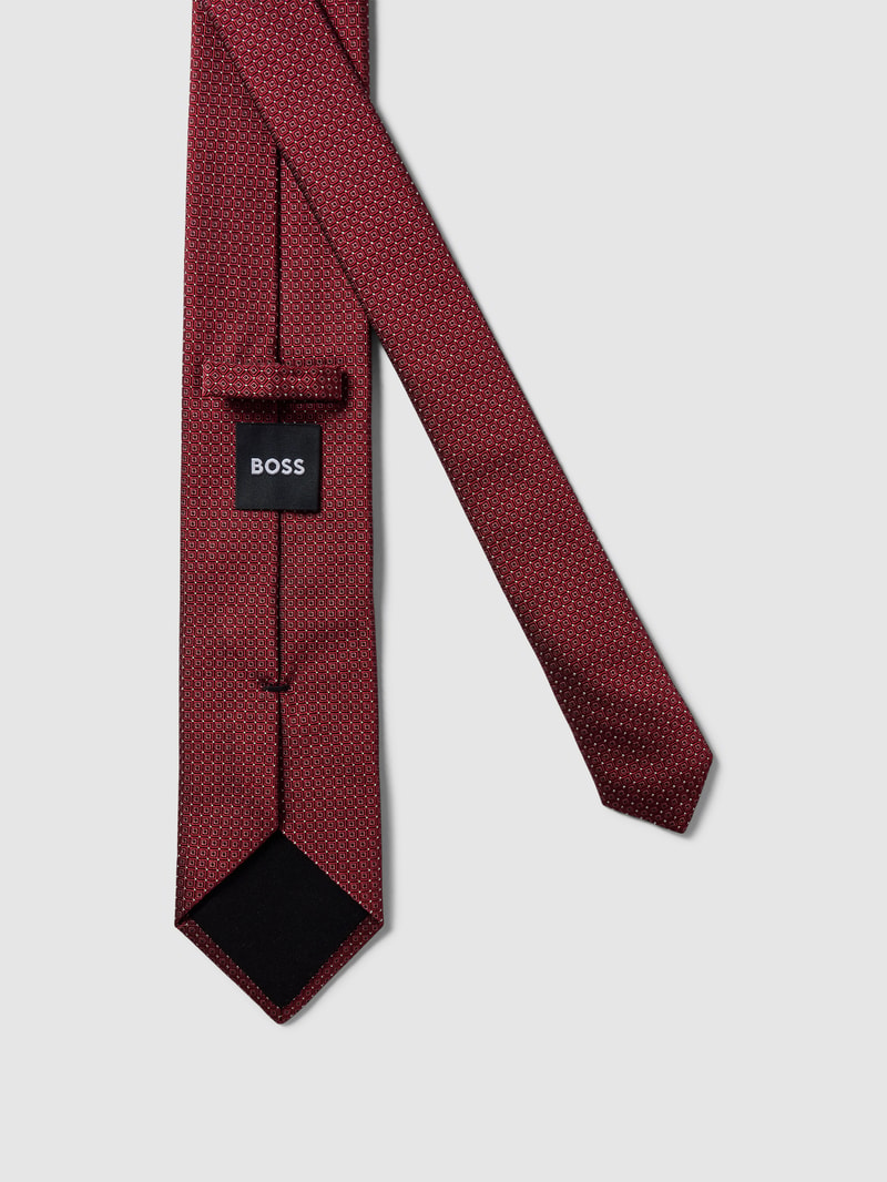Krawatte mit Allover-Muster (7,5 cm) in bordeaux rot