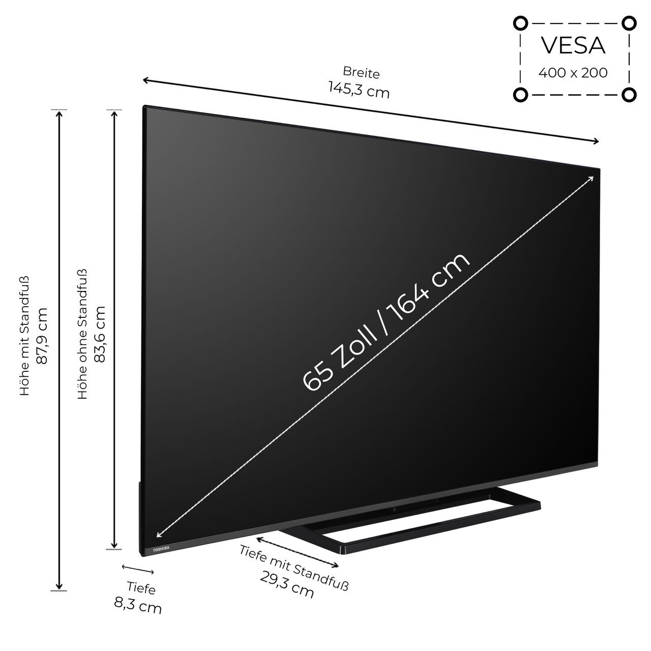 Toshiba Toshiba 65 Zoll Fernseher Fire TV (4K UHD Smart TV, Dolby Vision HDR, Triple-Tuner, Alexa Built-In)