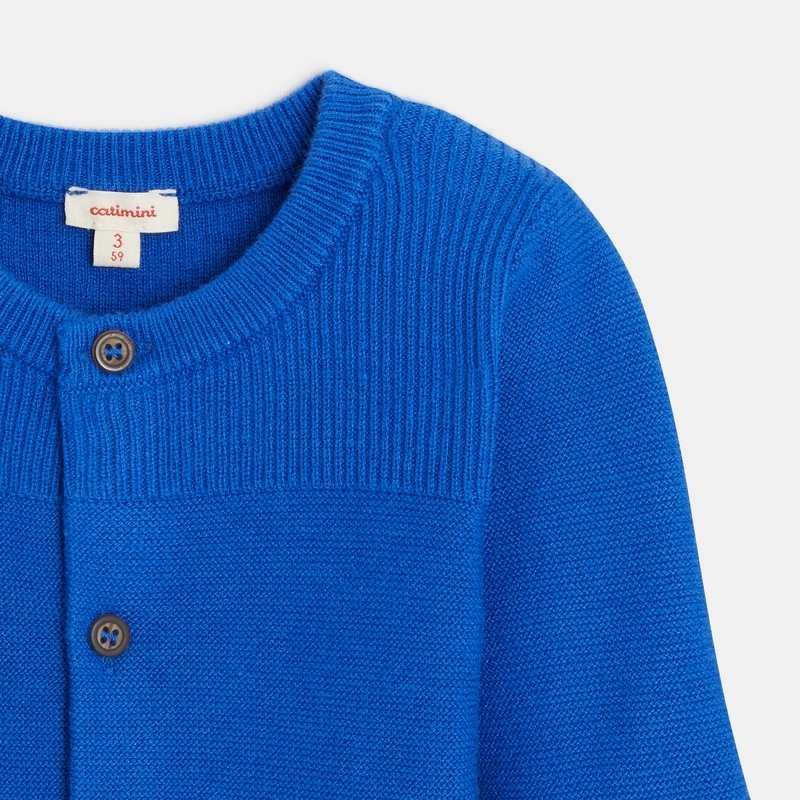 Cardigan bébé en tricot bleu Catimini
