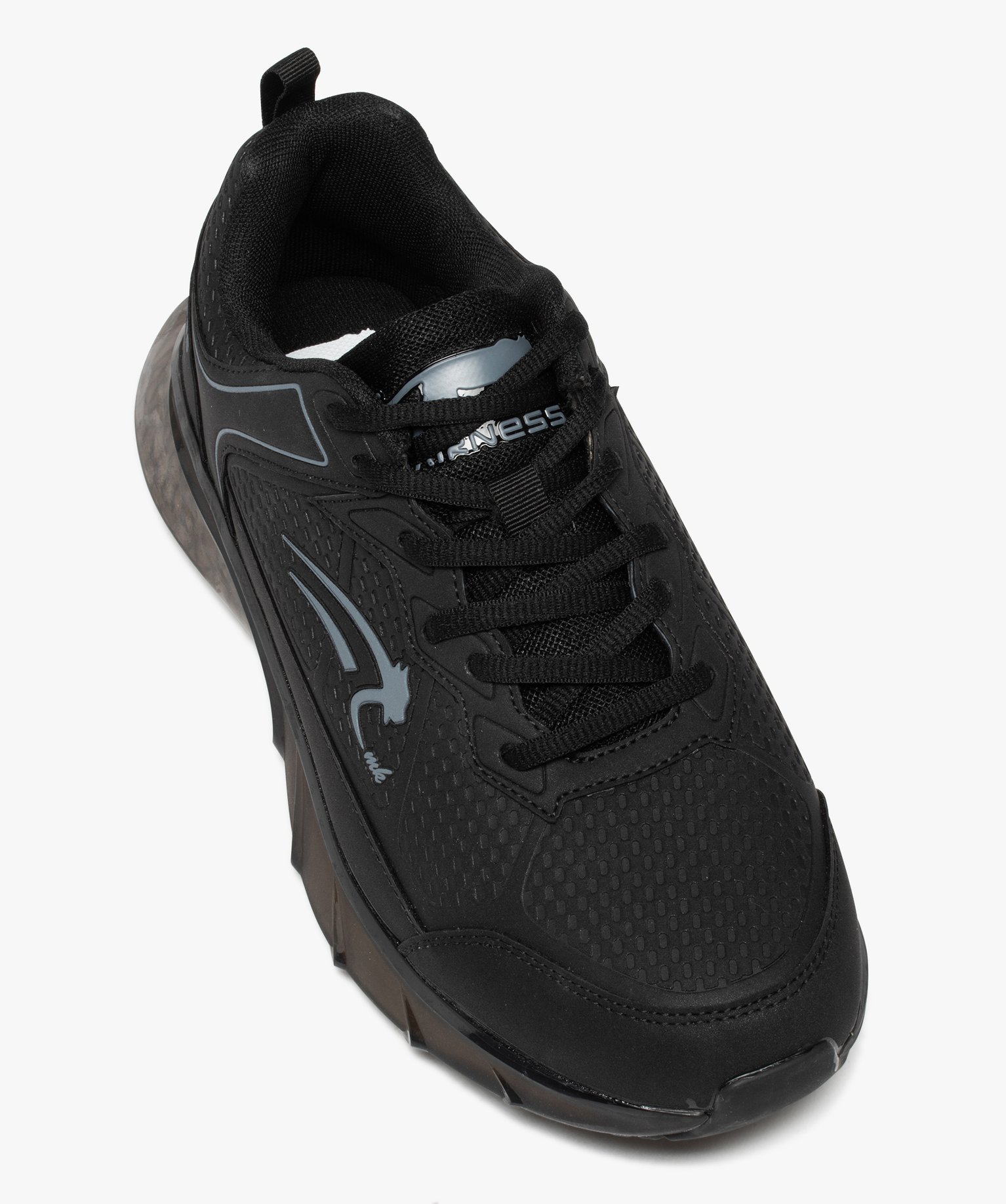 Baskets homme running dessus mat uni - Airness noir | GEMO