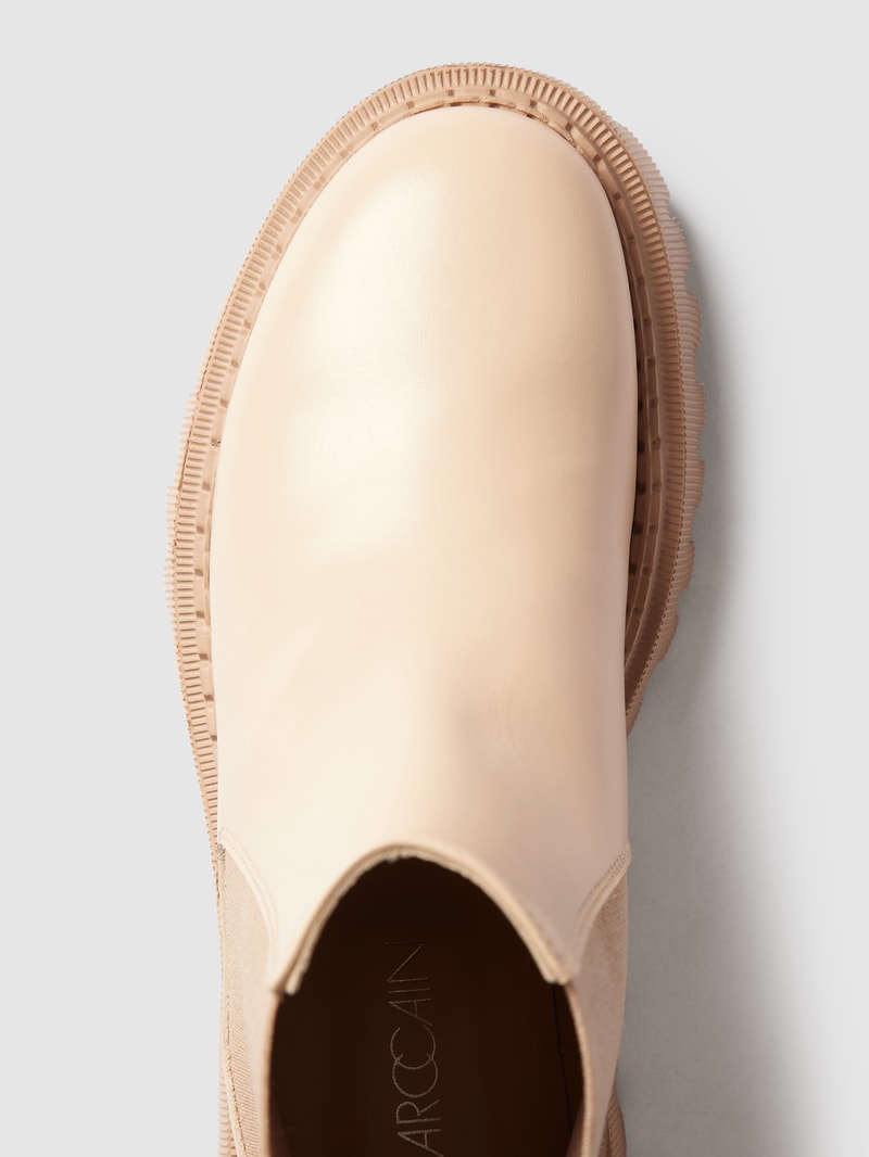 Chelsea Boots mit Label-Detail in beige