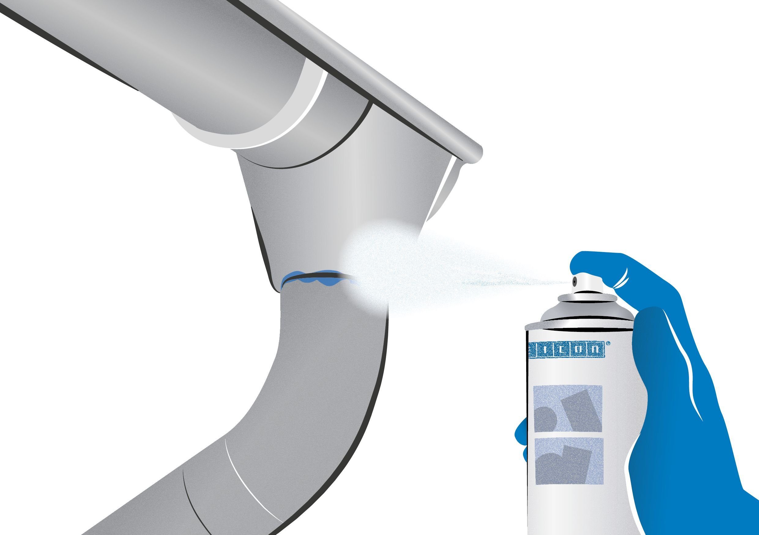 WEICON Dichtstoff Universal Dicht-Spray, sprühbarer Kunststoff zum Abdichten, 400 ml, Überlackierbar, Für Innen- und Außenbereiche