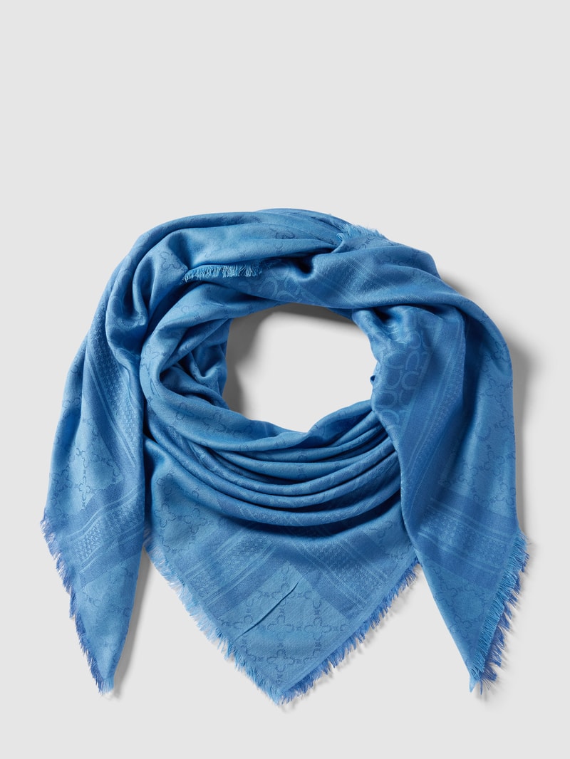 Schal mit Allover-Muster Modell 'Stola' in hellblau