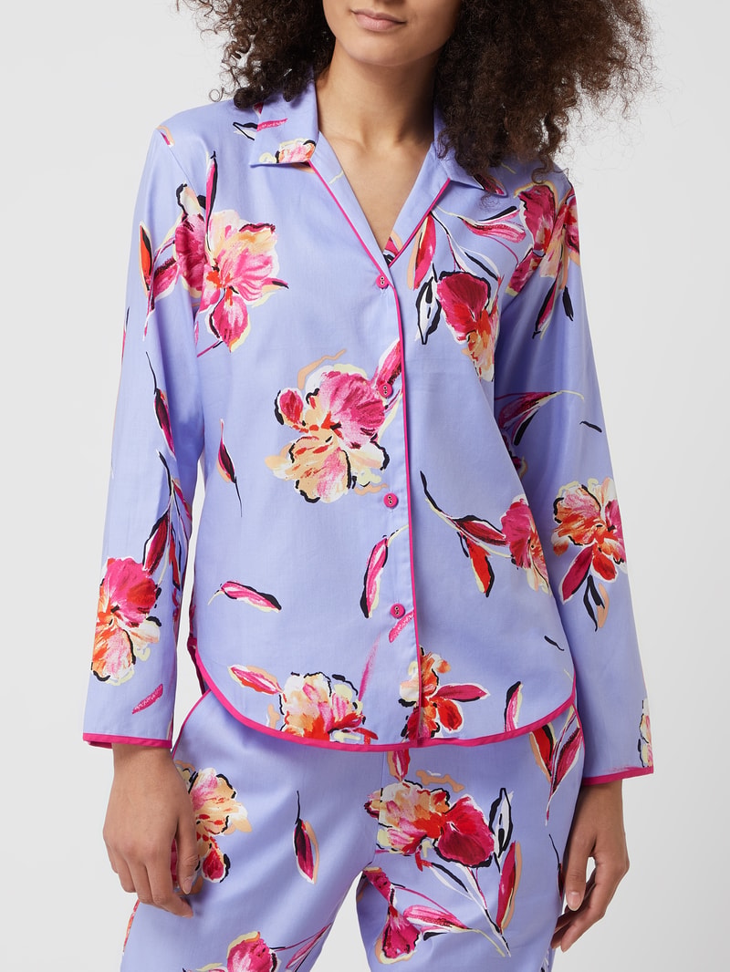 Pyjama-Oberteil mit floralem Muster Modell 'Carrie' in flieder