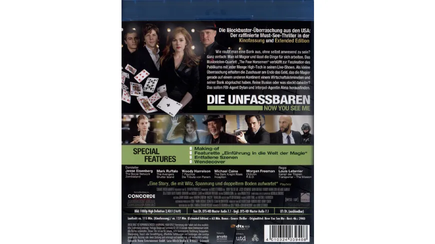 Die Unfassbaren - Now you see me - Extended Edition