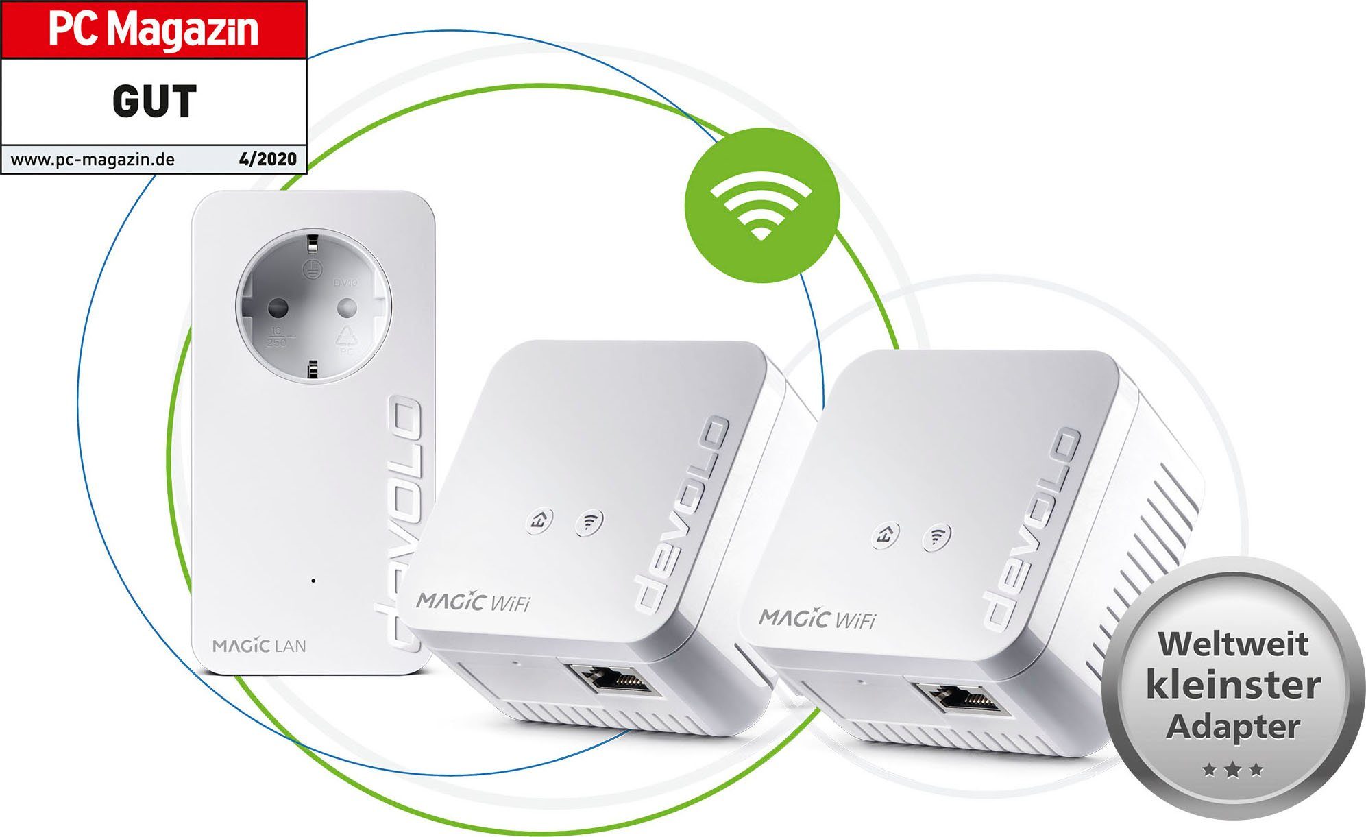 DEVOLO Magic 1 WiFi mini Multiroom Kit (1200Mbit, G.hn, Mesh) WLAN-Router