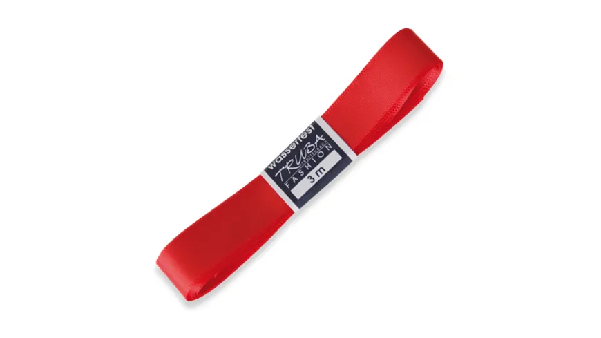 TRUBA Seidenband mit Webkante rot 3 m
