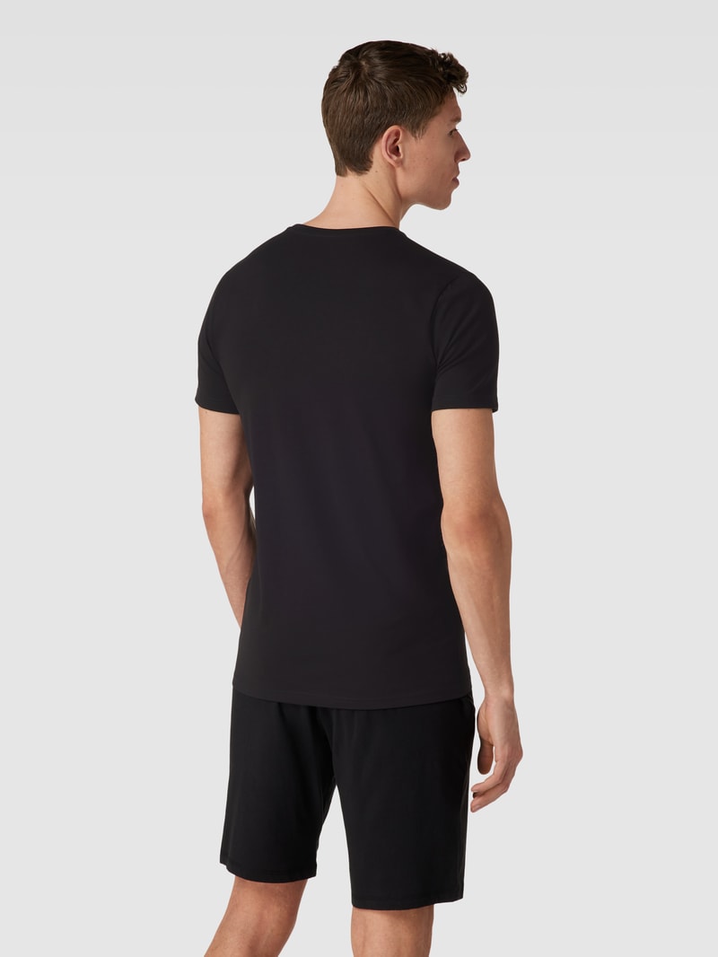 Unterhemd mit Label-Detail in schwarz