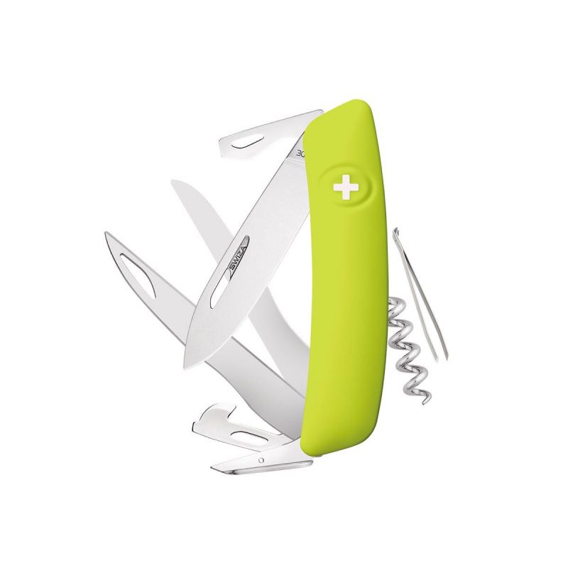 Swiza D07 Moss, Schweizer Taschenmesser mit Schere Made in Swiss