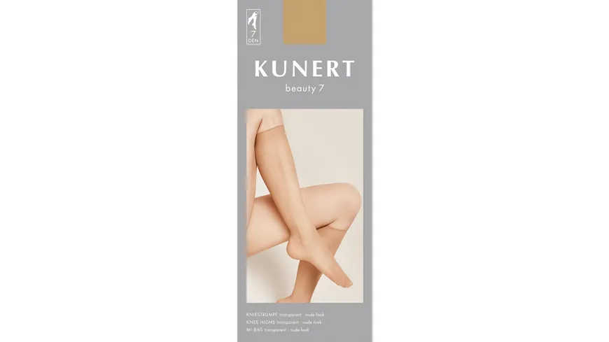 KUNERT Damen Kniestrümpfe Beauty 7 DEN cashmere