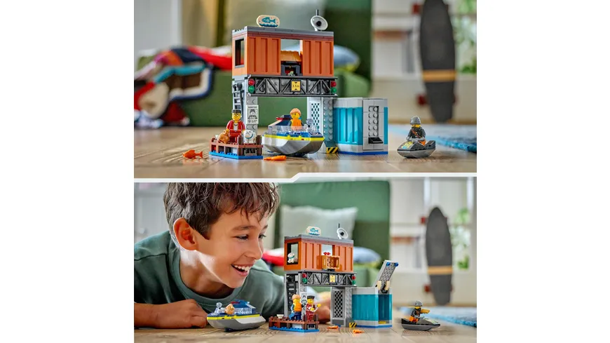 LEGO City 60417 Polizeischnellboot und Ganovenversteck