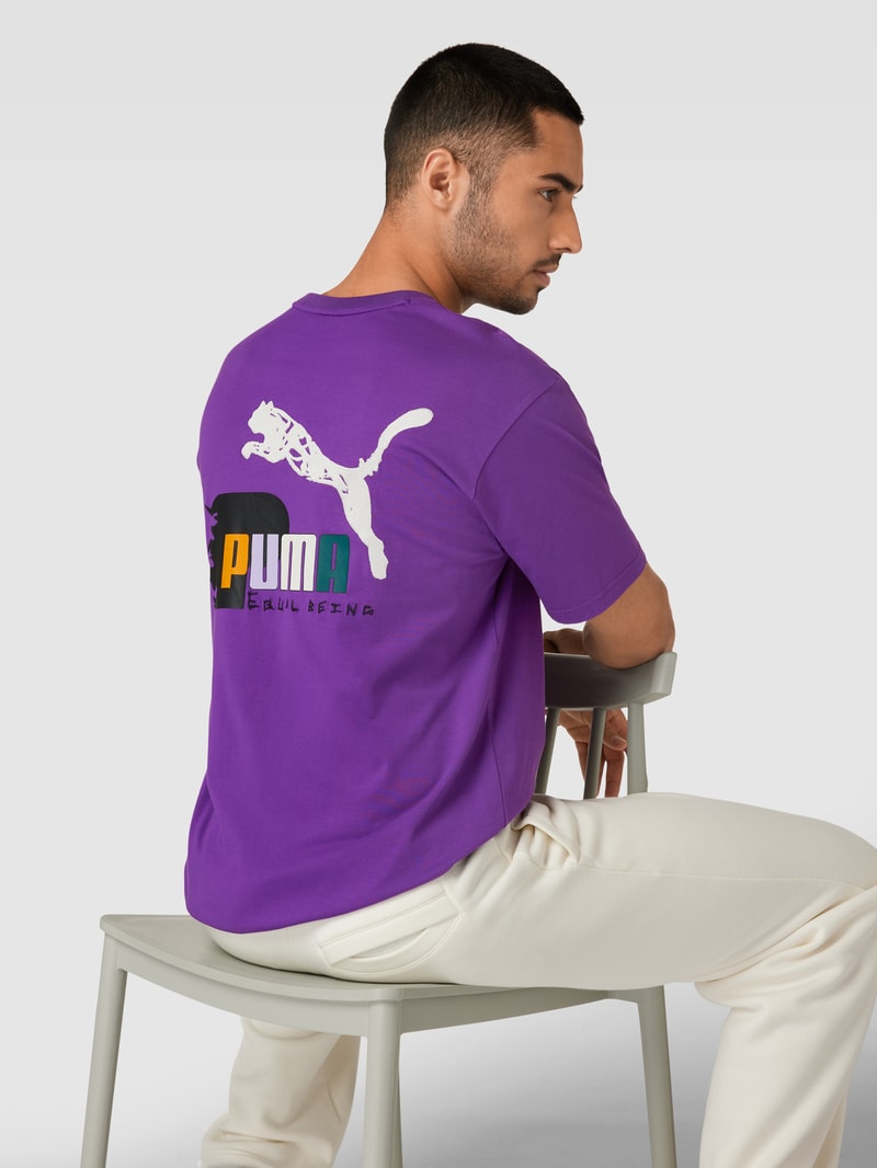 T-Shirt mit Label-Stitching - PUMA X P&C* in lila