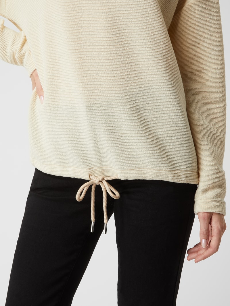 Sweatshirt mit überschnittenen Schultern in sand