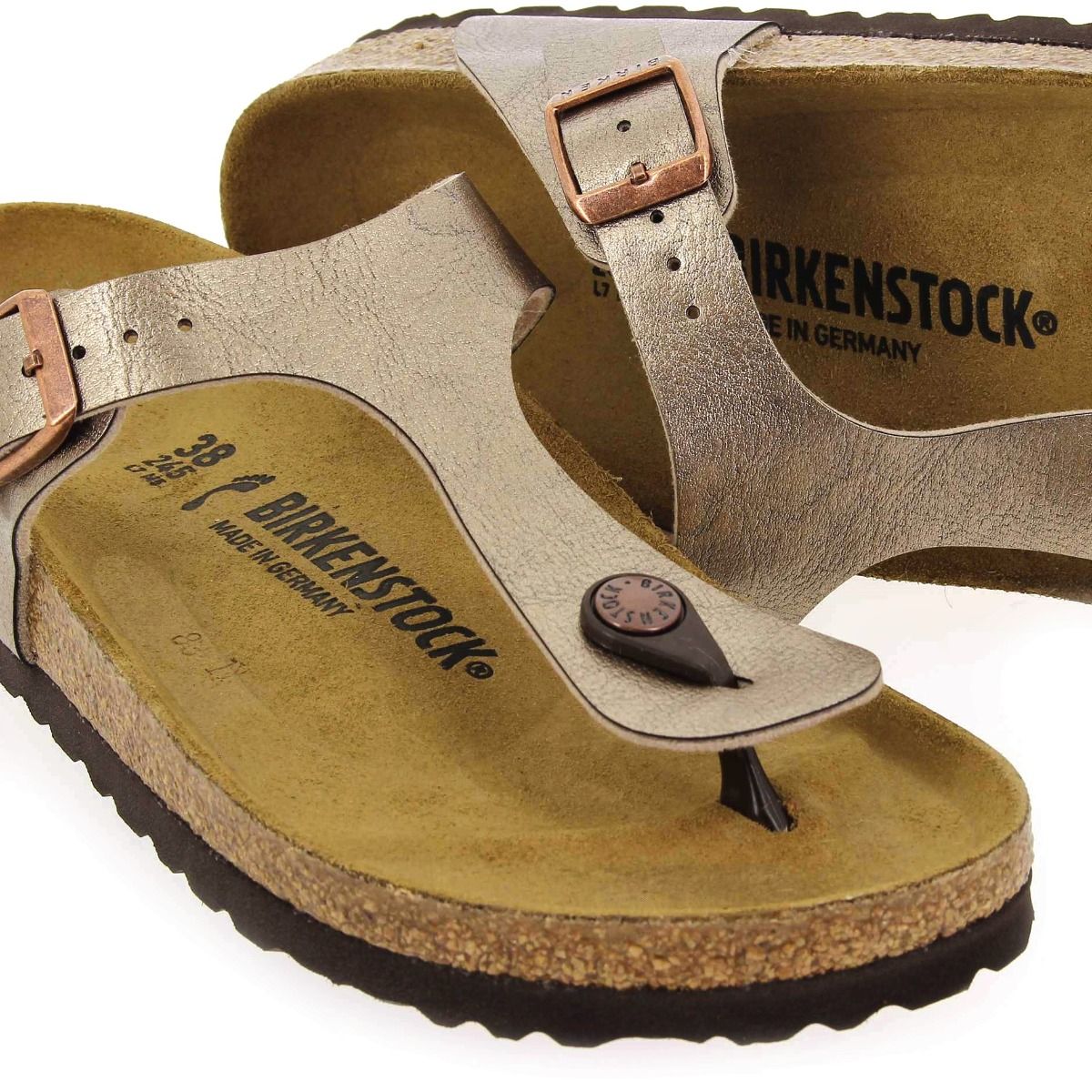 Birkenstock  GIZEH - taupe métallisé