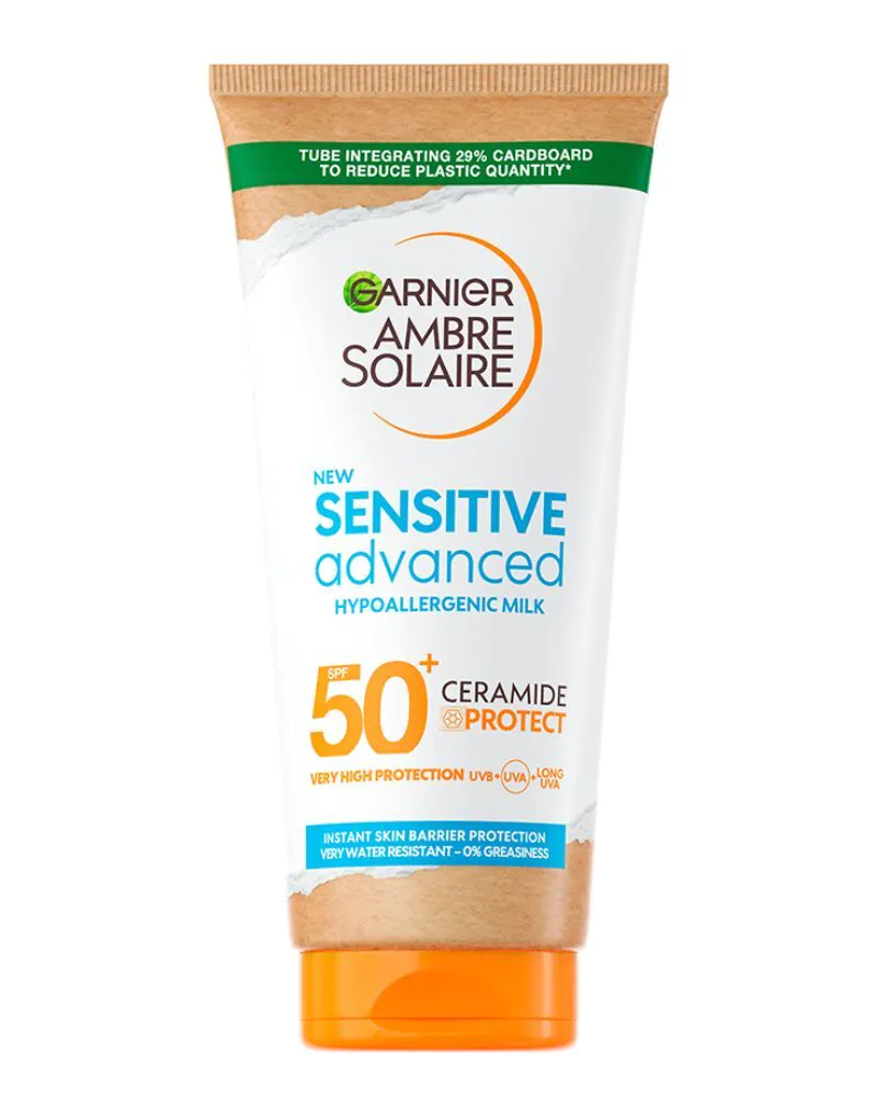 Garnier Ambre Solaire SPF 50+ - Hypoallergen beskyttende ansigtsmælk 175 ml