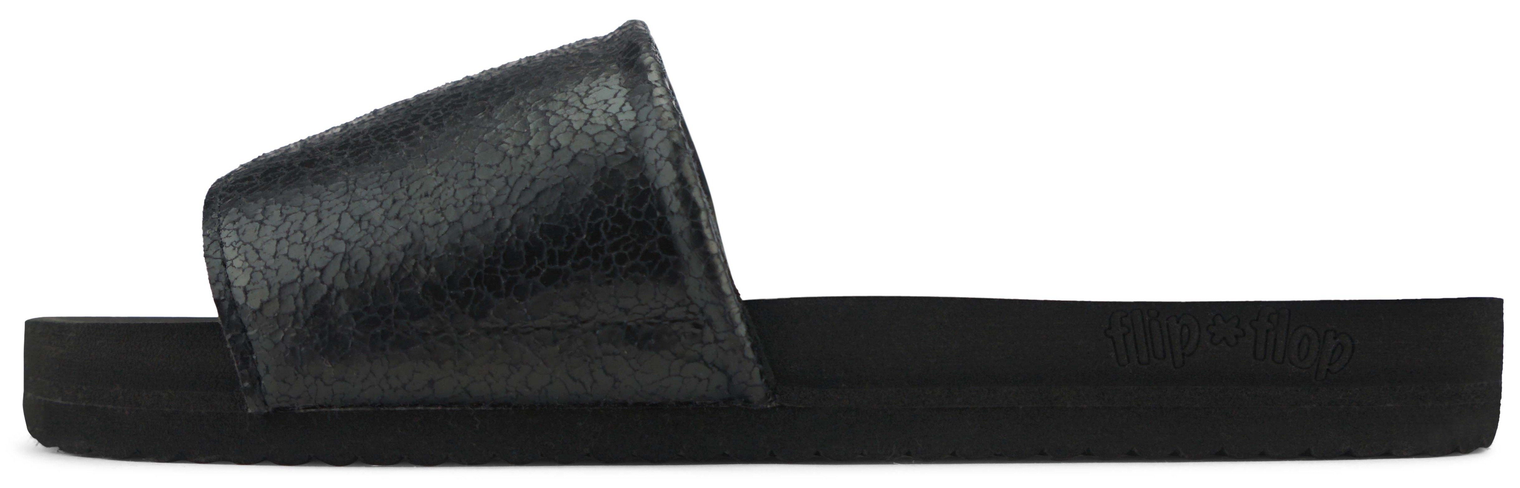 Flip Flop pool metallic cracked Pantolette mit Metallic Crush Effekt
