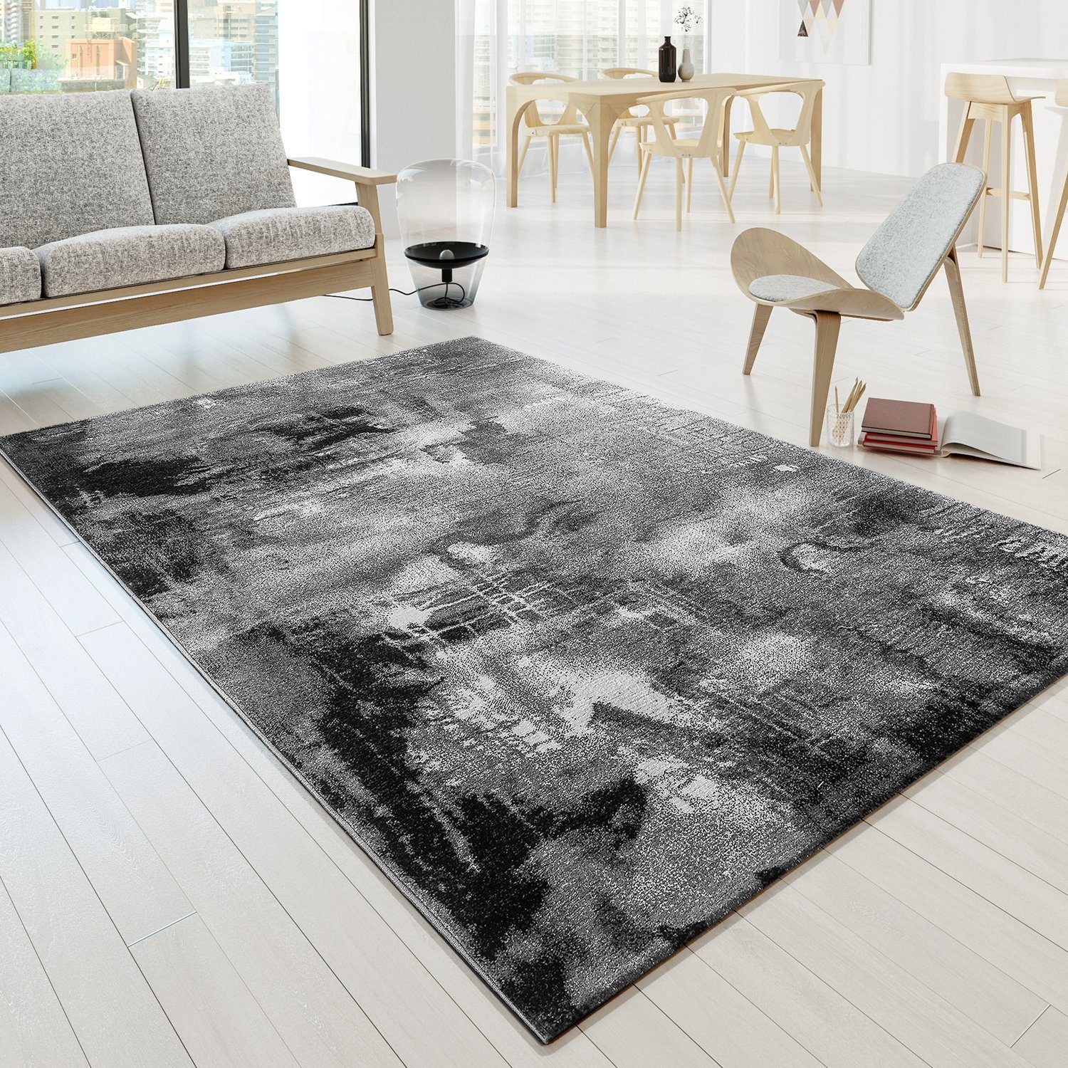 Teppich Wohnzimmer Teppich Bunt Kurzflor Soft Modern Abstrakte Designs, TT Home, rechteckig, Höhe: 16 mm