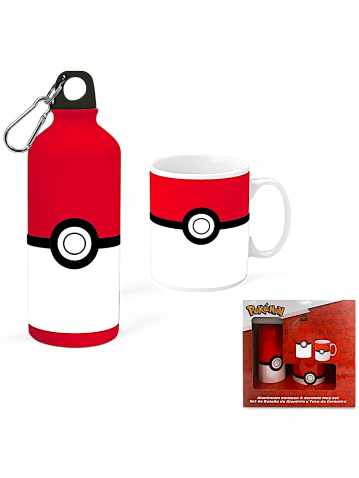 Pokémon 2er Set: Alu-Trinkflasche & Keramik Tasse Pokémon in Rot günstig kaufen 22
