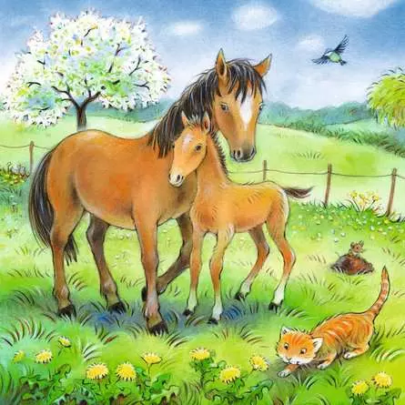 Kinderpuzzle ab 5 Jahren - Kuschelzeit - 49 Teile