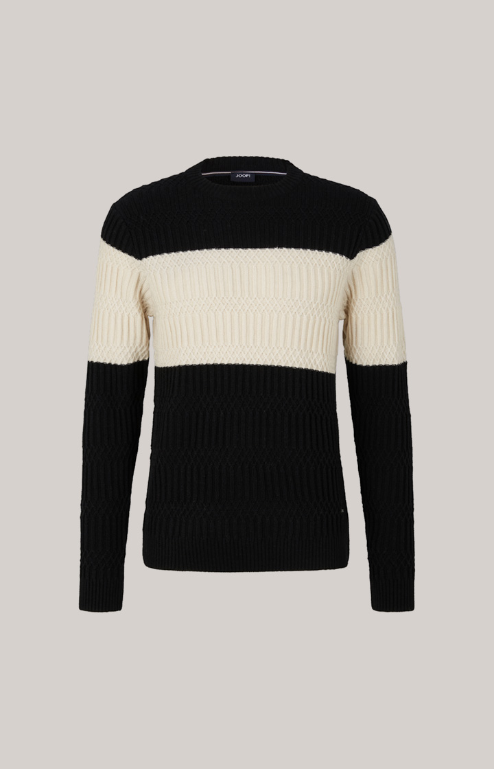 Stickpullover Norwen in Schwarz/Beige