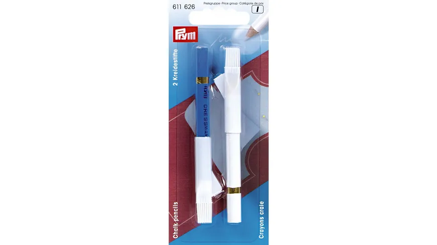 Prym Kreidestifte + Bürste weiß/blau weiß/blau