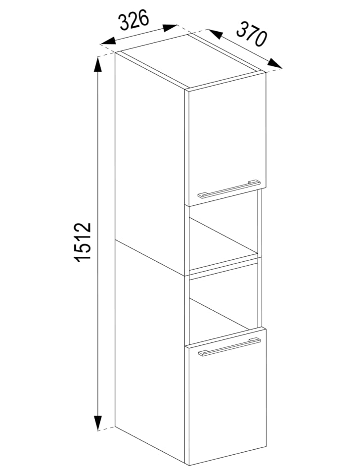 VCM  Holz Badmöbel Bad Hochschrank Badschrank Badinos in Weiß günstig kaufen onesize