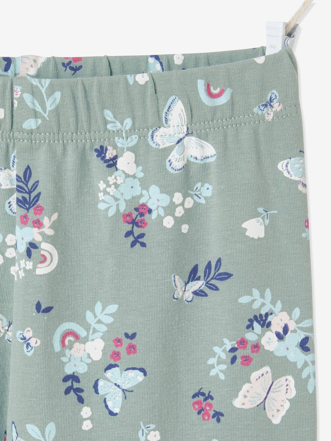 Legging fille imprimé vert de gris