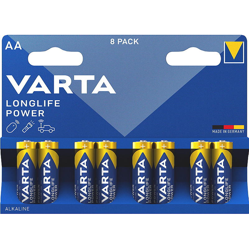 Varta Batteri AA 8-pk Power Varta Longlife