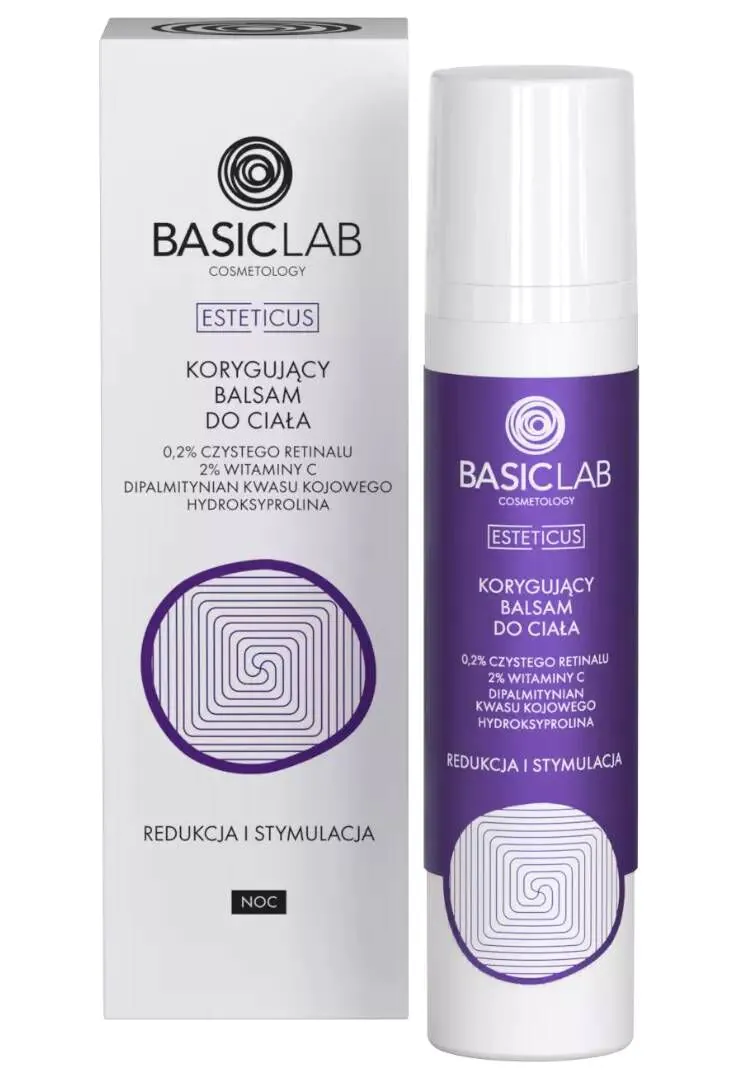 „BasicLab Esteticus“ korekcinis kūno losjonas su gryna tinklaine 0,2 %