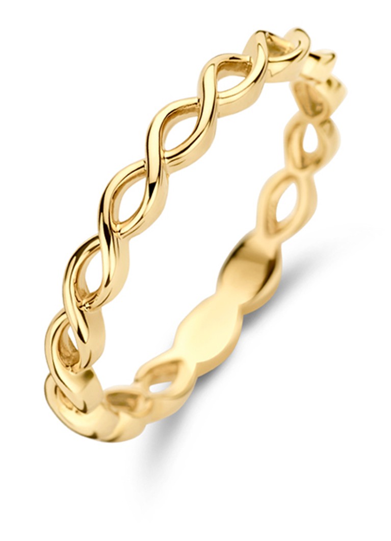 Inel roz pal din aur galben de 14k (1245YGO)