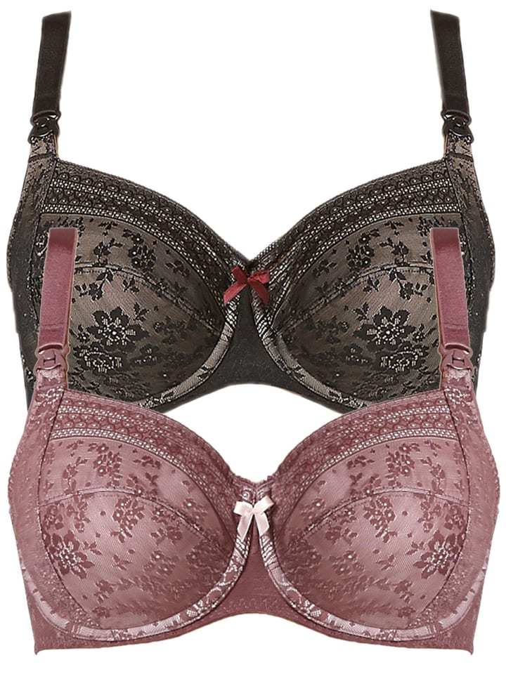 Anita Still BH mit Bügel Fleur in berry schwarz günstig kaufen
