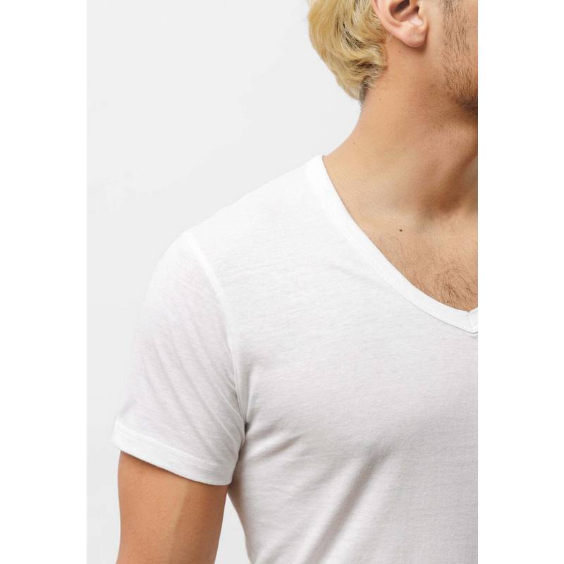 Snocks Unterhemd V-Ausschnitt aus Bio-Baumwolle T-Shirt Herren