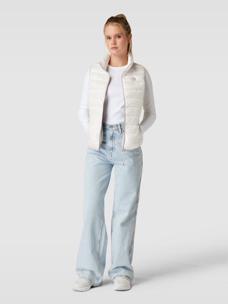 Steppweste mit Stehkragen in offwhite