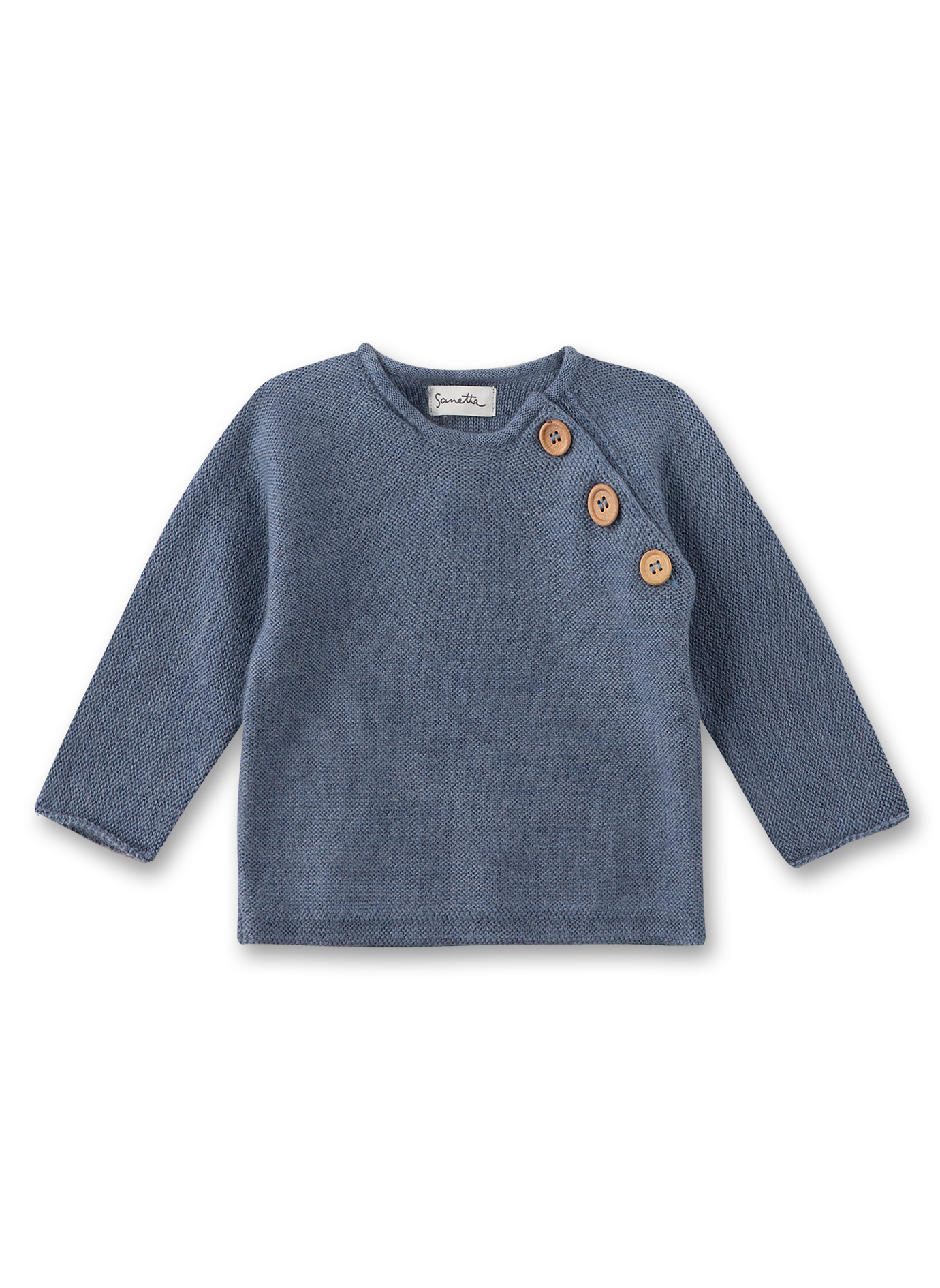 Baby-Strickpullover Blau aus Wolle