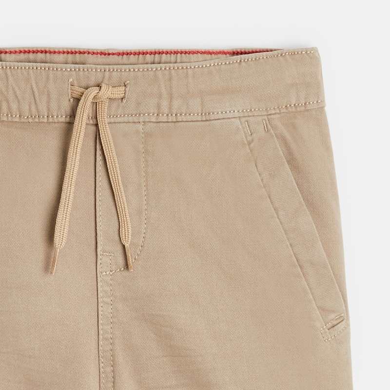 Pantalon cargo en toile beige garçon