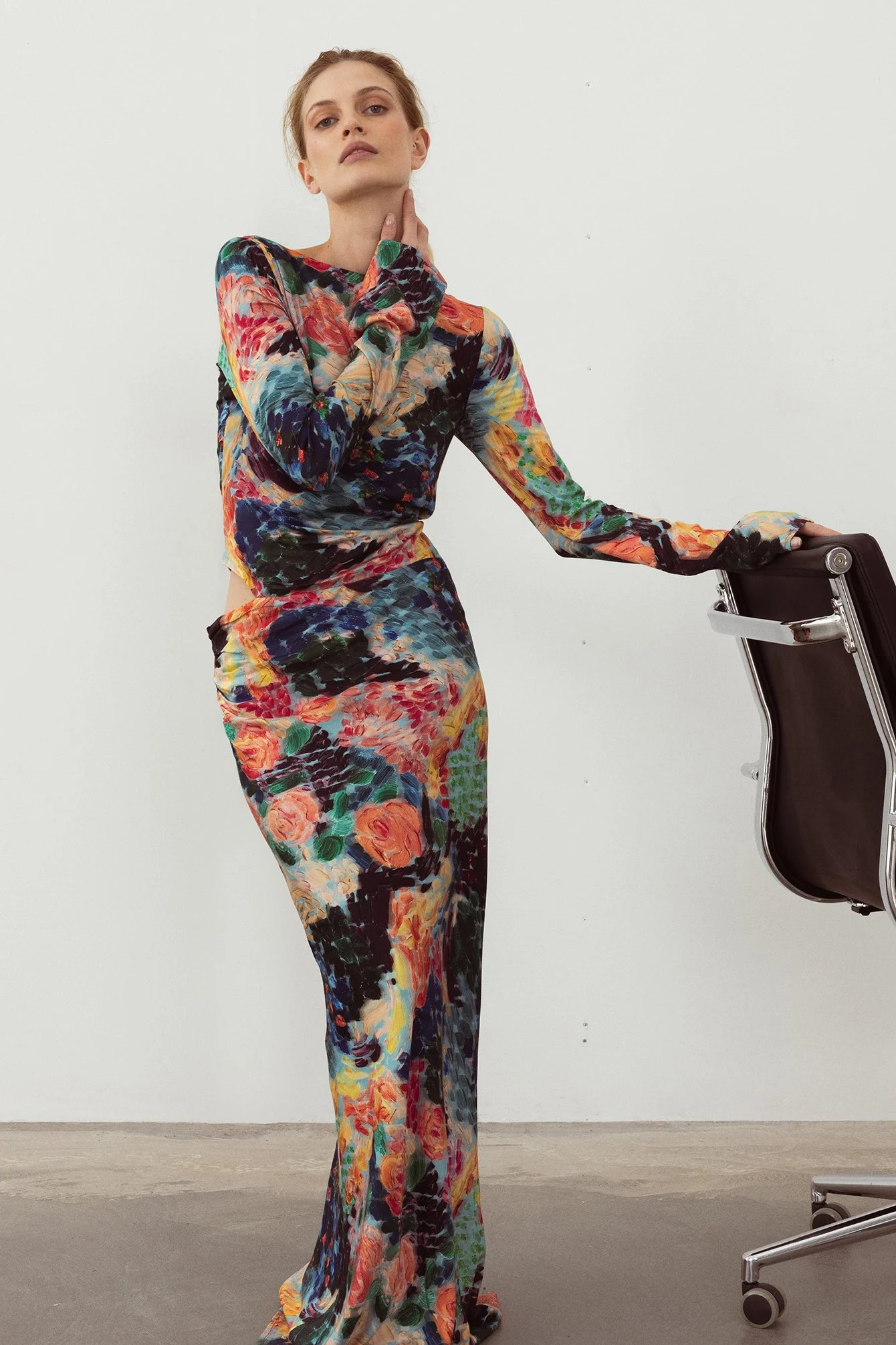 Water Lily Print Dress