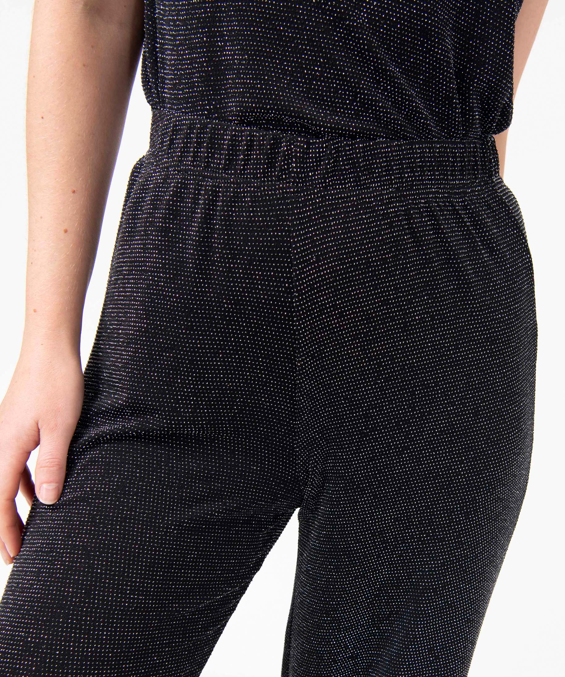 Pantacourt femme en maille scintillante noir | GEMO