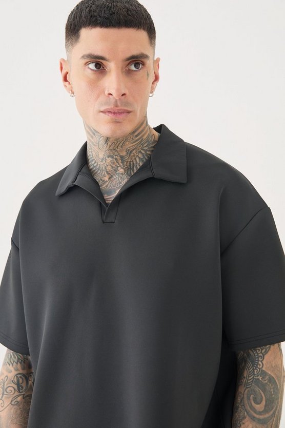 Tall Oversize Scuba Poloshirt