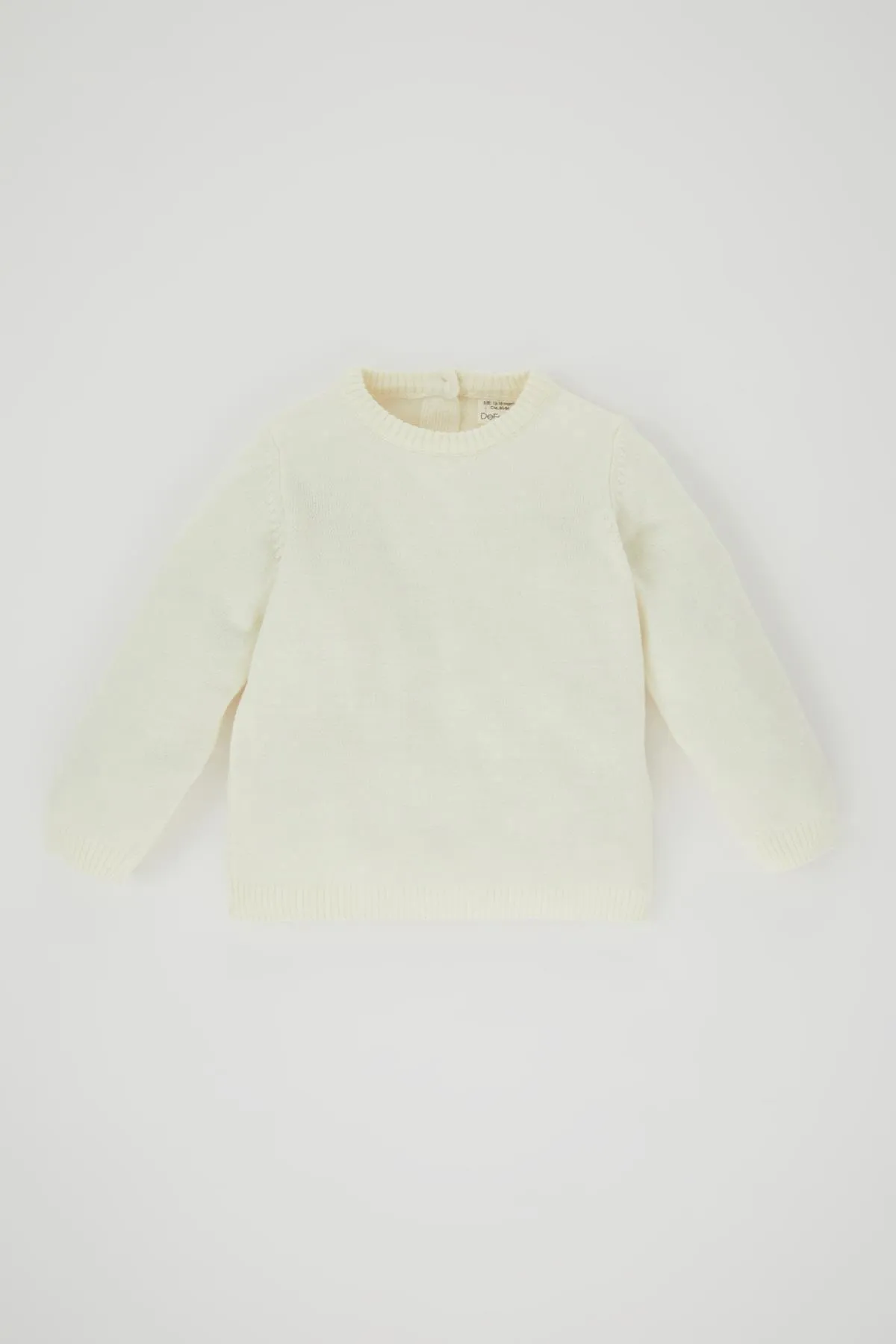 DeFacto  Baby-Mädchen-Pullover mit normaler Passform und Rundhalsausschnitt