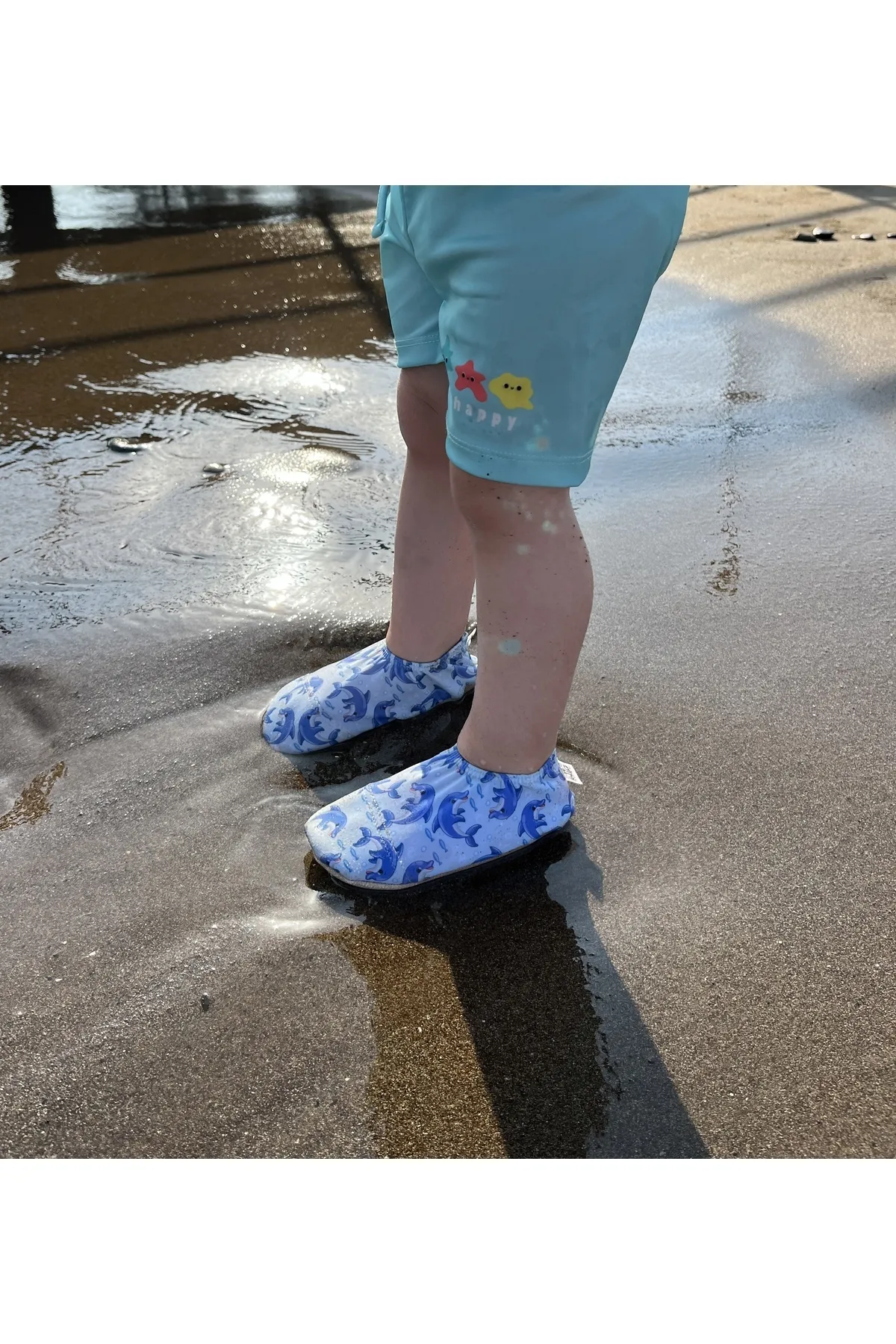 Ella Bonna  Anti-Rutsch-Sohle, Unisex-Baby, Kinder-Meeresschuhe, Pool-Hausschuhe, Delphin