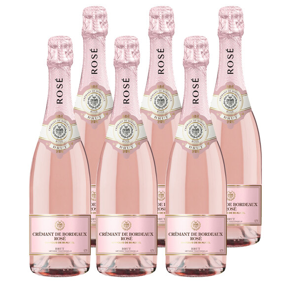 Crémant de Bordeaux Rosé AOC, 6 Flaschen à 0,75 l