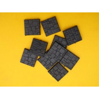 20mm x 20mm Eckbases Texturiert inkl. Neodymfassung (10)
